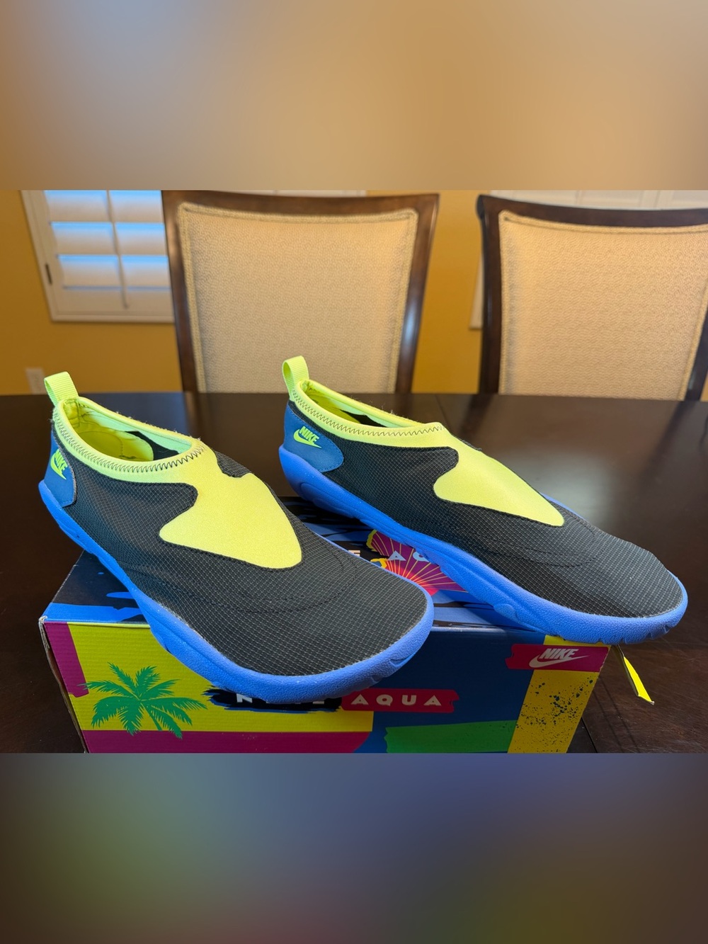 New Nike Aqua Turf Water Shoes Black Volt Size US 10